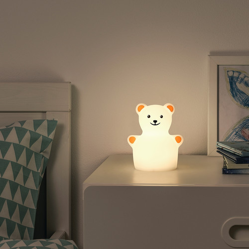 TÖVÄDER LED night light, bear battery-operated