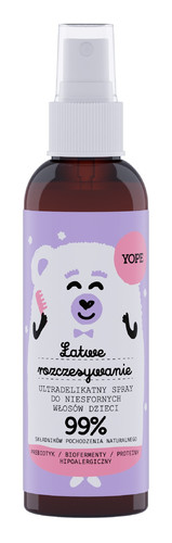 YOPE Kids Hypoallergenic Ultra-delicate Hair Spray For Tangled Hair 99% Natural 150ml