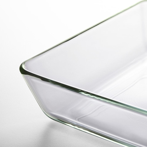 MIXTUR Oven/serving dish, clear glass, 35x25 cm