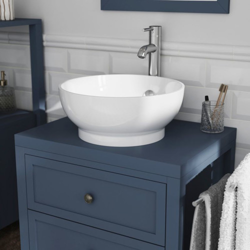 GoodHome Bathroom Countertop Perma 60 x 45 cm, dark blue