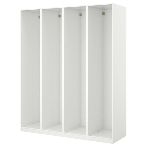 PAX 4 wardrobe frames, white, 200x58x201 cm