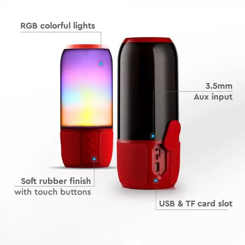 V-TAC Speaker Light LED Bluetooth, red