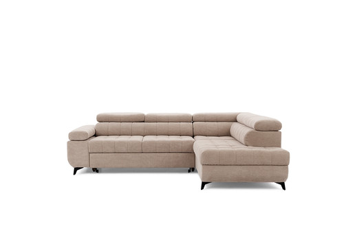 Corner Sofa-Bed Right Dragonis Crown 2 Beige