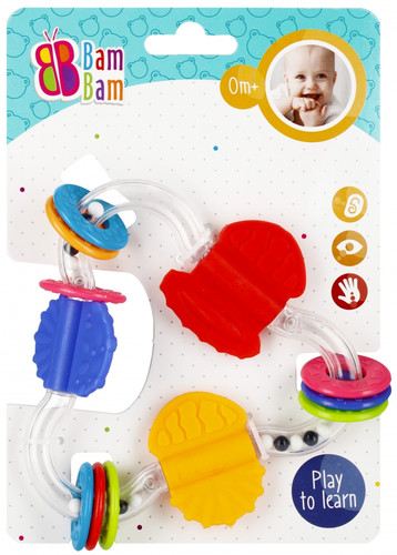 Bam Bam Rattle Triangle, assorted colours, 0m+