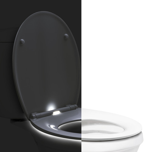 Toilet Seat with LED Lighting GoodHome Minho, white