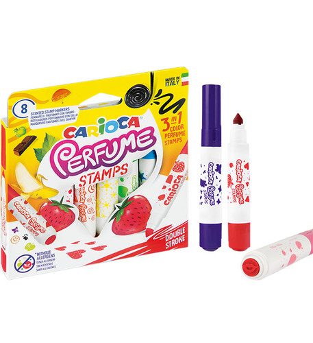 Carioca Felt Tip Pens Perfume Stamps 8 Colours