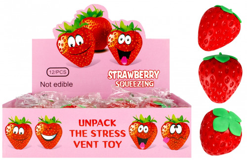 Stress Vent Toy Strawberry 1pc 3+