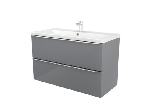 GoodHome Hanging Basin Cabinet Imandra 100 cm, grey