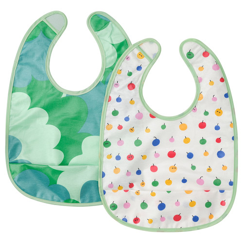 GRÖNFINK Bib, green, 2 pack