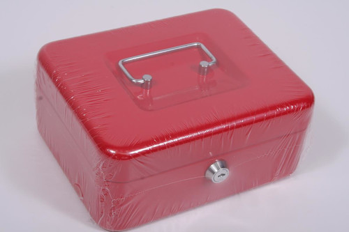 Metal Money Box 20X16X9cm, red