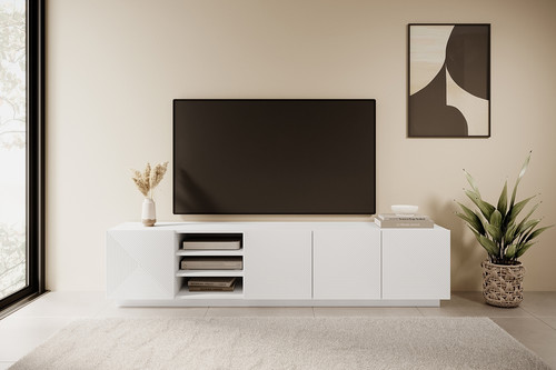 TV Cabinet Asha 200 cm, matt white