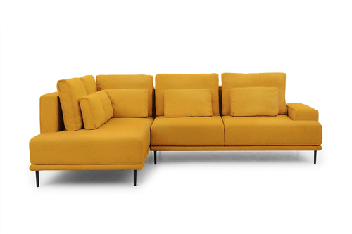 Corner Sofa-Bed Left Nicole L Salvador 10/black legs, mustard