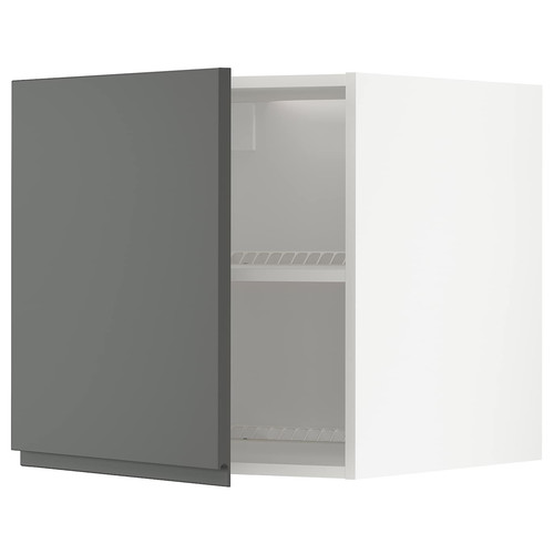 METOD Top cabinet for fridge/freezer, white/Voxtorp dark grey, 60x60 cm