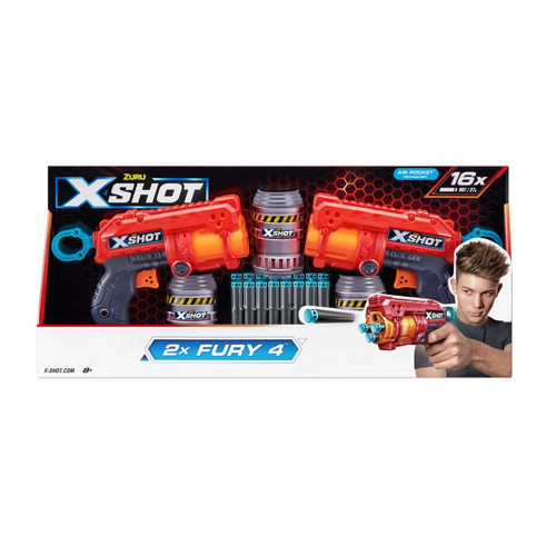 ZURU X-Shot Excel Double Fury 4 Combo Pack 8+