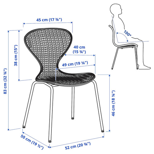 ÄLVSTA Chair, handmade rattan/Sefast chrome-plated