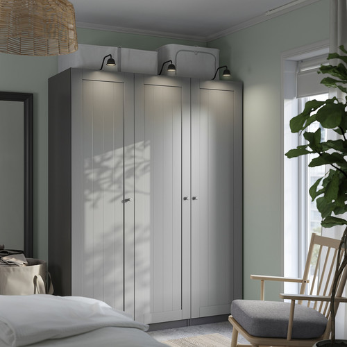 PAX / GULLABERG Wardrobe combination, dark grey/grey, 150x60x201 cm