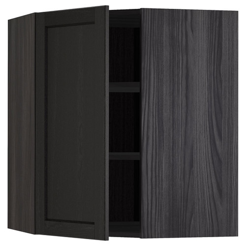 METOD Corner wall cabinet with shelves