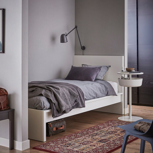 MALM Bed frame with mattress, white/Åbygda medium firm, 90x200 cm