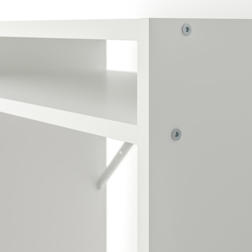 TORALD Desk with shelf unit, white, 65x40 cm