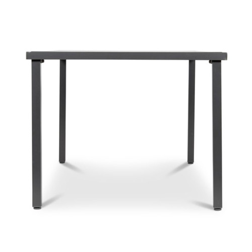 Garden Metal Table with Glass Top Dallas 150x90cm, grey