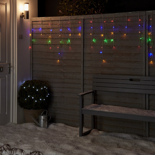 LED Lighting Chain Icicles 300 LED 10 m, indoor/outdoor, multicolour