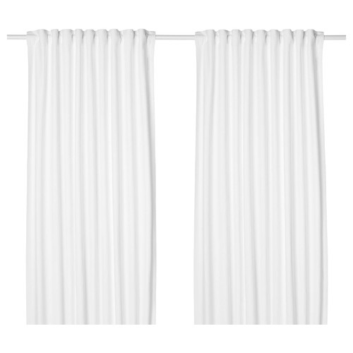 TIBAST Curtains, 1 pair, white, 145x300 cm