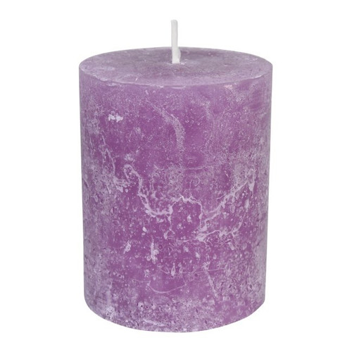 Rustic Candle 9cm, purple