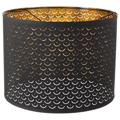 NYMÖ Lamp shade, black/brass colour, 44 cm