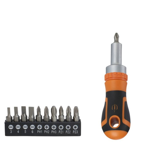 Magnusson 11-Piece Ratcheting Screwdriver & Bit Set