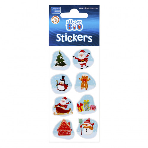 Christmas Stickers Set 6x18cm, 1 set, assorted