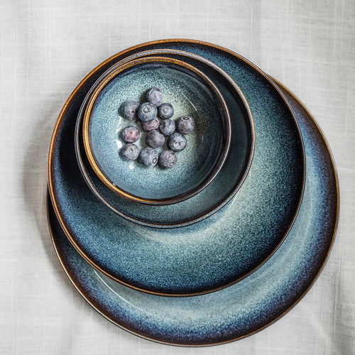 GLADELIG Bowl, blue, 14 cm, 4-pack
