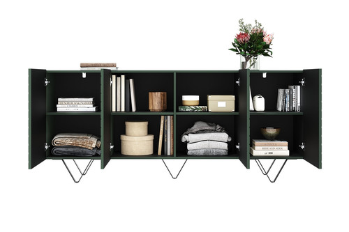 Four-Door Cabinet Scalia 190cm, matt labrador/black legs