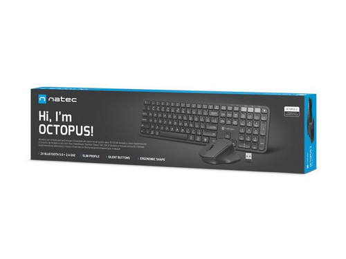 NATEC Wireless Mouse and Keyboard Set Octopus 2 Bluetooth + 2.4GHz