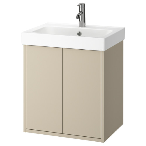 HAVBÄCK / ORRSJÖN Wash-stnd w drs/deep wash-basin/tap, beige, 62x49x72 cm