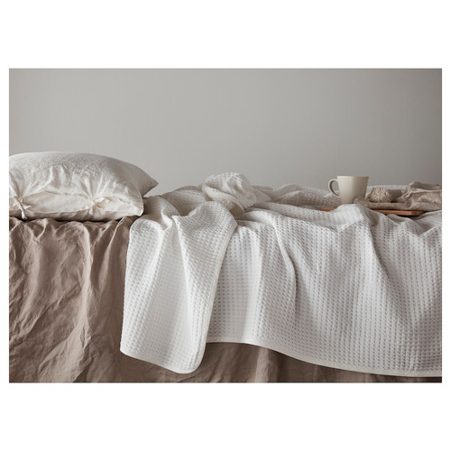 VÅRELD Bedspread, white, 150x250 cm