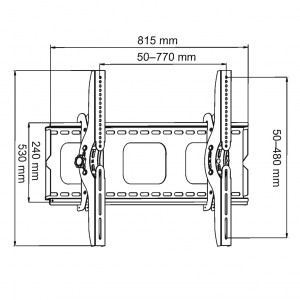 LCD TV Wall Mount 32-80" 80kg AR-08 Vertical Adjustment