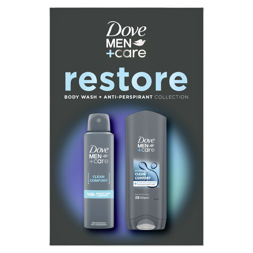 DOVE Men Care Restore Gift Set - Body Wash & Anti-perspirant Deo Spray