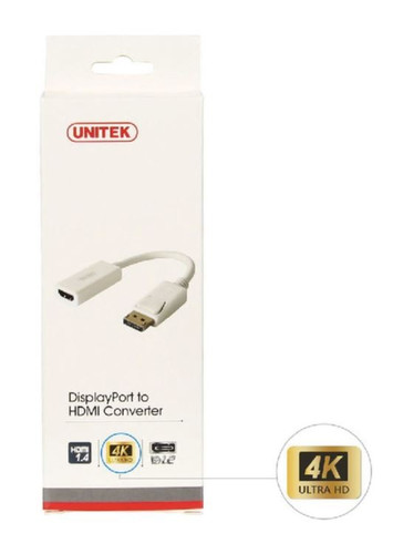 ADAPTER DISPLAYPORT TO HDMI 4K; Y-6332 WHITE