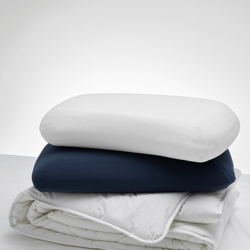 TÖCKENFLY Pillowcase for ergonomic pillow, white, 29x43 cm