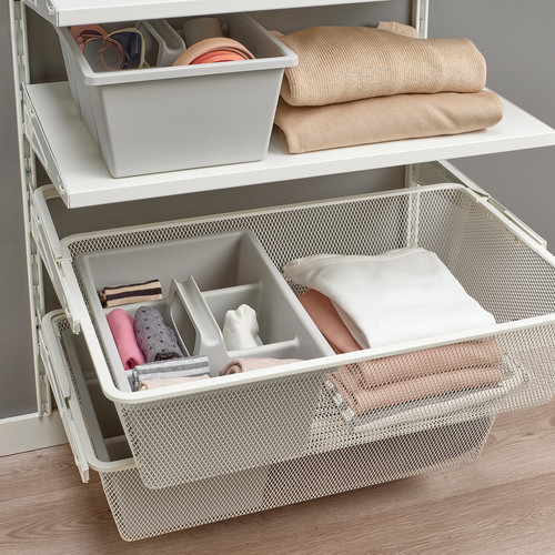 FÅNGGRÖDA Insert with compartments, light grey, 35x24x14 cm