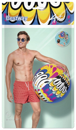 Bestway Inflatable Beach Ball Pop 91cm, assorted patterns, 3+