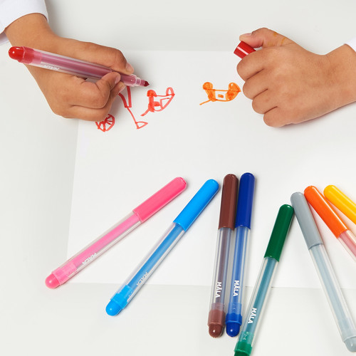 MÅLA Felt-tip pen, mixed colours assorted colours