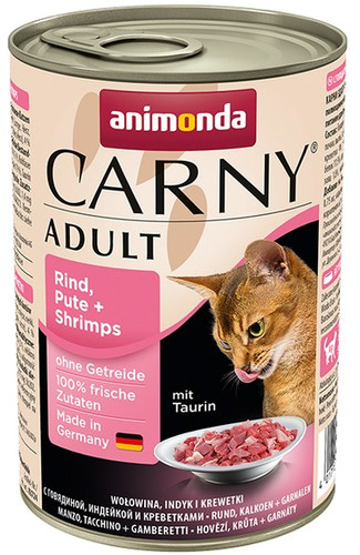 Animonda Carny Adult Cat Food Beef, Turkey & Shrimps 400g