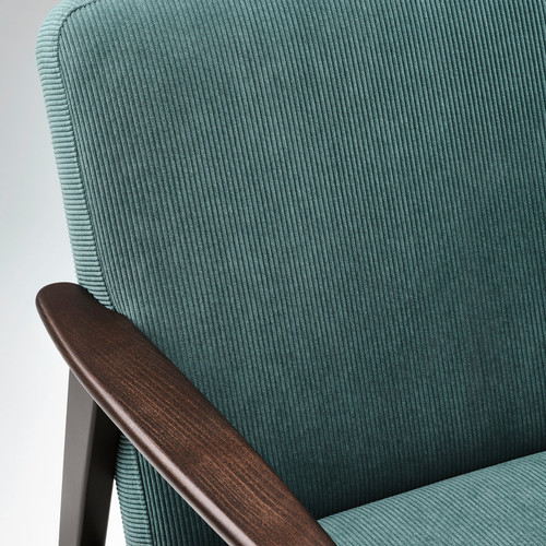 EKENÄSET Armchair, Kelinge grey-turquoise