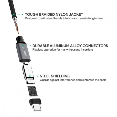 Aukey Quick Charge USB-C to USB-C Cable 2m 3A 60W CB-CD6