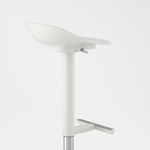 JANINGE Bar stool, white, 76 cm