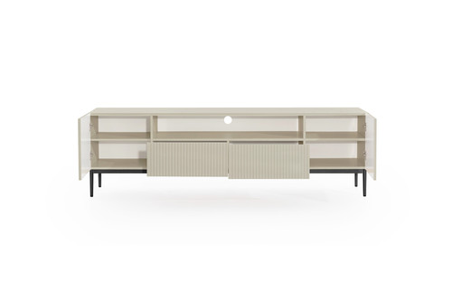 TV Cabinet Nicole 200cm, cashmere/black legs