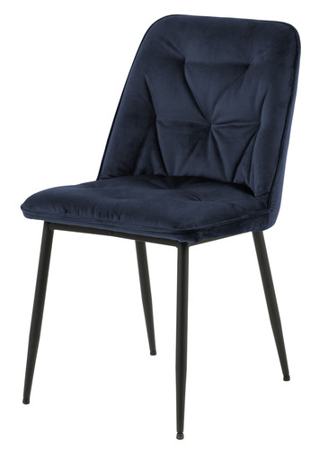 Chair Brooke, velvet, standard, dark blue