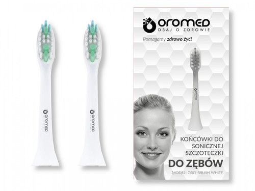 Sonic Toothbrush Head ORO-BRUSH 2-pack, white