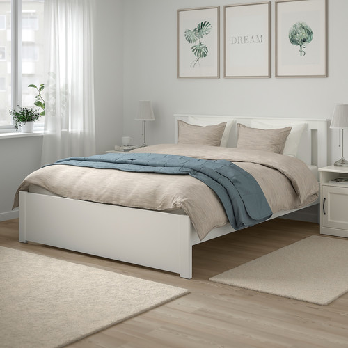 SONGESAND Bed frame, white, Luröy, 140x200 cm